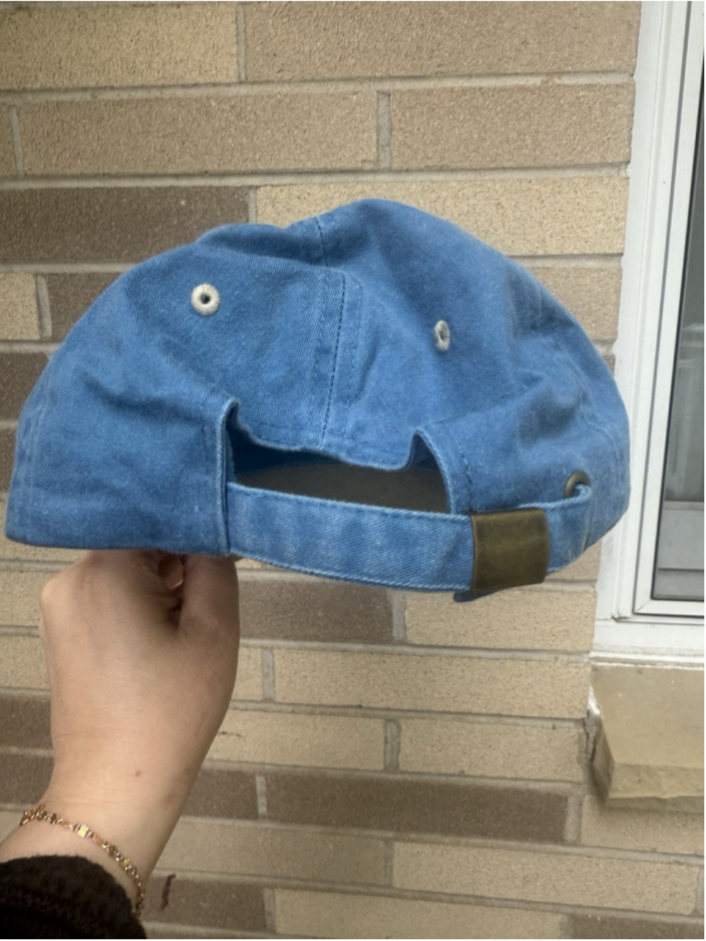 VTG Denim Texas Strapback Hat Embroidered Blue The Lone Star State NWOT - Picture 4 of 5